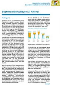 Titelbild Gesundheitsreport Suchtmonitoring Bayern 2: Alkohol