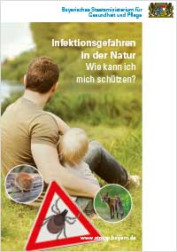Cover des Flyers "Infektionsgefahren in der Natur"