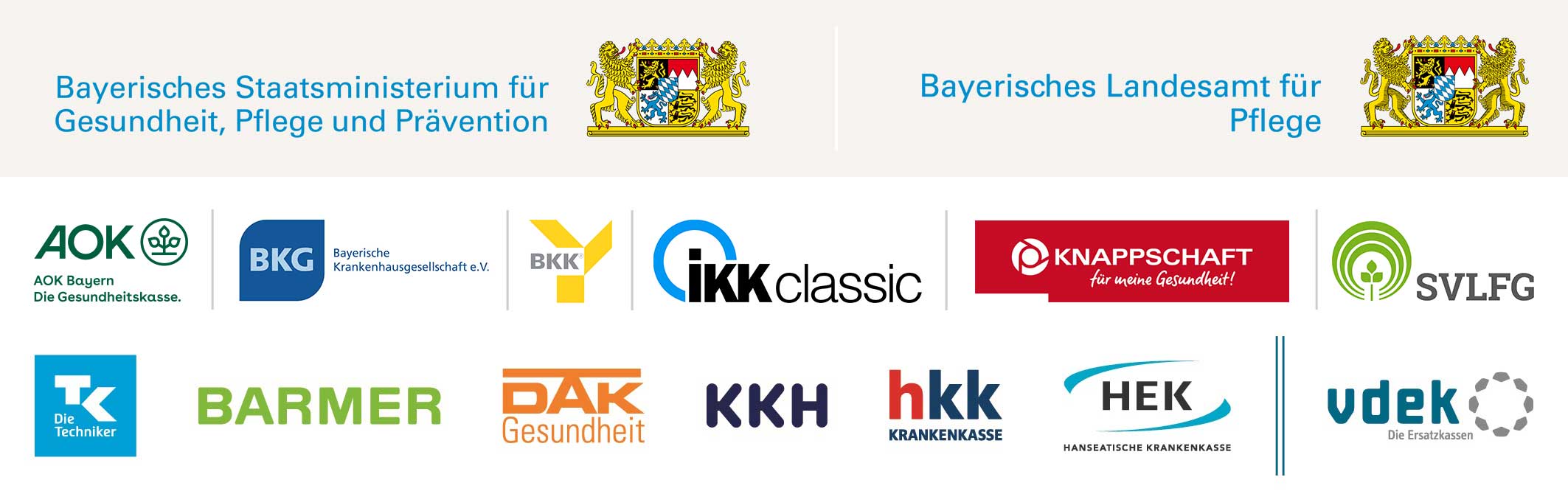 Logos der Mitwirkenden vom Pflegefinder