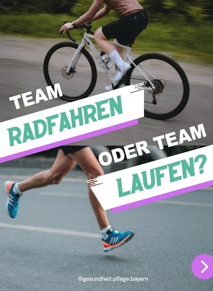 Bavaria Moves: Radfahren oder Laufen?